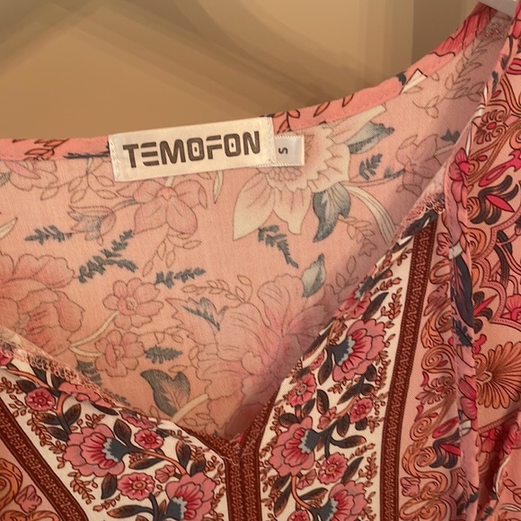 Boho Dress 3/4 Length Sleeve Small Summer - Picture 6 of 6